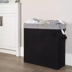 Neatfreak Slim Laundry Hamper with Removable Bag: Narrow Black Clothes Hamper, 70L Capacity, No Assembly Required