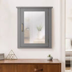 Armoire à pharmacie murale en bois MDF avec miroir gris
