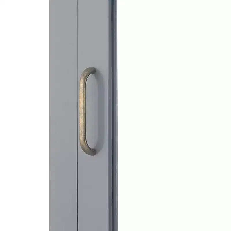 MDF Wood Wall-Mount Medicine Cabinet with Mirror Gray