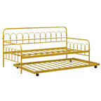 Lit de repos double en métal avec lit gigogne et roulettes verrouillables 99 cm
