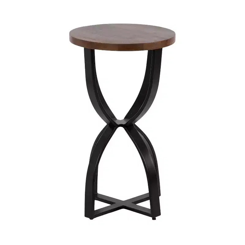 Mango Wood Round Side Table 20"