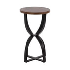 Table d'appoint ronde en bois de manguier 50 cm