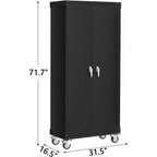 Armoire de rangement de garage en acier laminé à froid avec panneau perforé 72 po