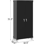 Armoire de rangement de garage en acier laminé à froid avec panneau perforé 72 po
