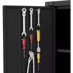 Armoire de rangement de garage en acier laminé à froid avec panneau perforé 72 po