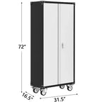 Armoire de rangement de garage en acier laminé à froid avec panneau perforé 72 po