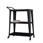 3 Tiered Harold Industrial Dining Cart with Wheels and Storage - AC Pacific: Stainless Steel, Space-Saving Design