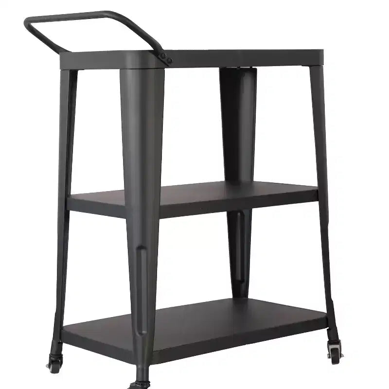 Stainless Steel 3-Tier Serving Cart with Wheels 24"