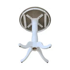Table de bar ronde sur pied en bois et métal 41" Blanc/Gris
