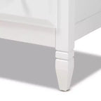 Commode de chambre 4 tiroirs en bois blanc/doré 81 cm