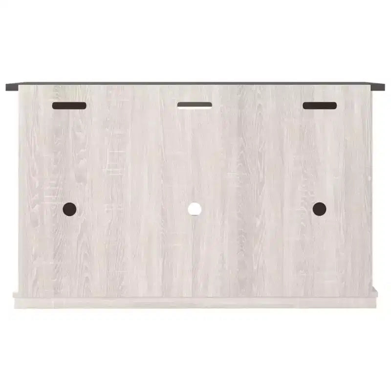 Wood Two-Tone TV Stand with Sliding Barn Doors 54" for TVs up to 63"