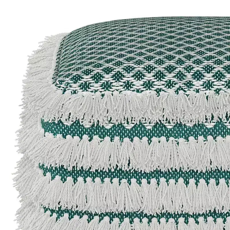 PET Polyester Woven Square Pouf 18"