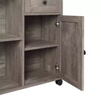 Bureau de poste de travail en MDF avec rangement 47"