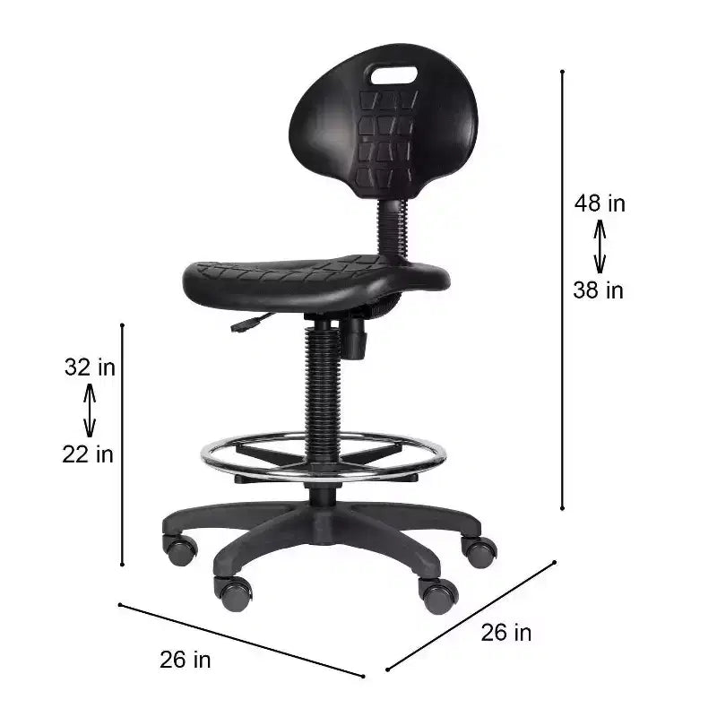 Polyurethane Adjustable Height Task Chair 22"-32"