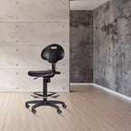 Chaise de travail en polyuréthane à hauteur réglable 56-81 cm