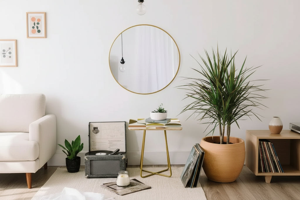 Baltic Birch and Steel Mid-Century Side Table 19"
