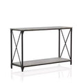Rosslea Lower Shelf Sofa Table Black/Gray - HOMES: Inside + Out: Industrial Style, Metal Frame, Storage Shelf