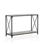 Rosslea Lower Shelf Sofa Table Black/Gray - HOMES: Inside + Out: Industrial Style, Metal Frame, Storage Shelf