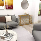Console en fer et miroir, doré 47 po