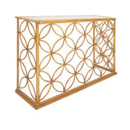 Console en fer et miroir, doré 47 po