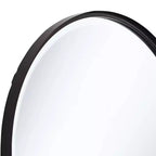 Miroir mural arche en métal avec cadre noir mat 24 po