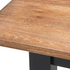 Table à manger rectangulaire en bois massif de style ferme 60 po