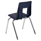 Chaise d'école empilable en polypropylène à dossier ouvert de 18 po