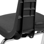 Chaise d'école empilable en polypropylène à dossier ouvert de 18 po