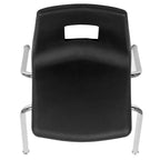 Chaise d'école empilable en polypropylène à dossier ouvert de 18 po