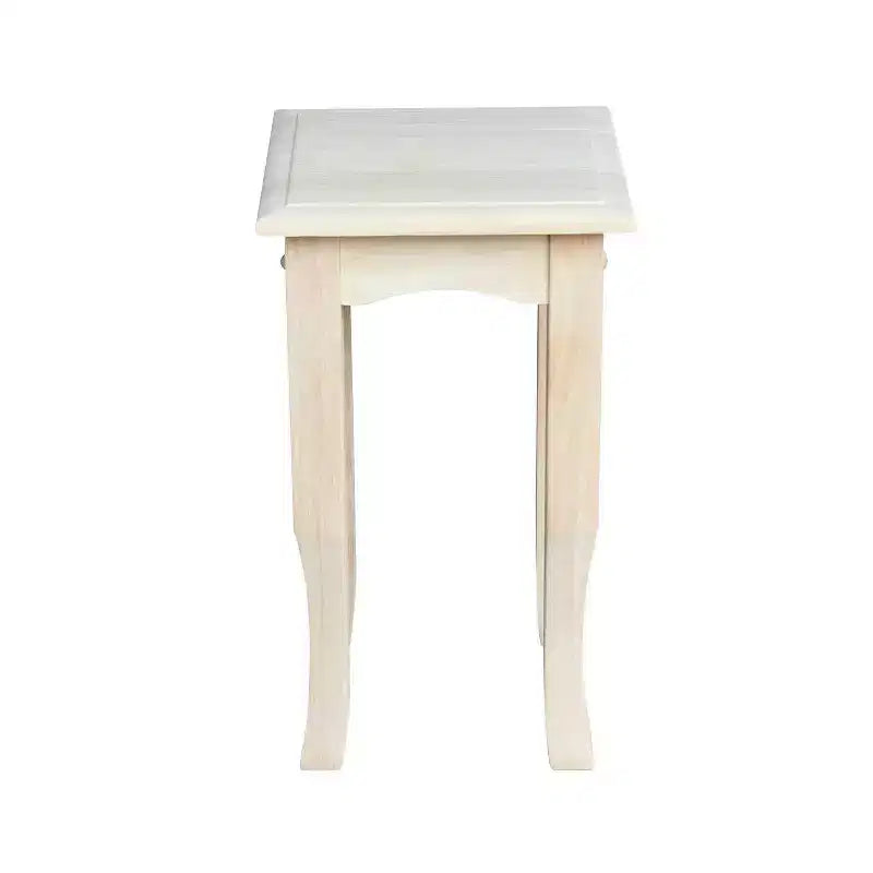 Unfinished Solid Wood Tea Table 21"-30"