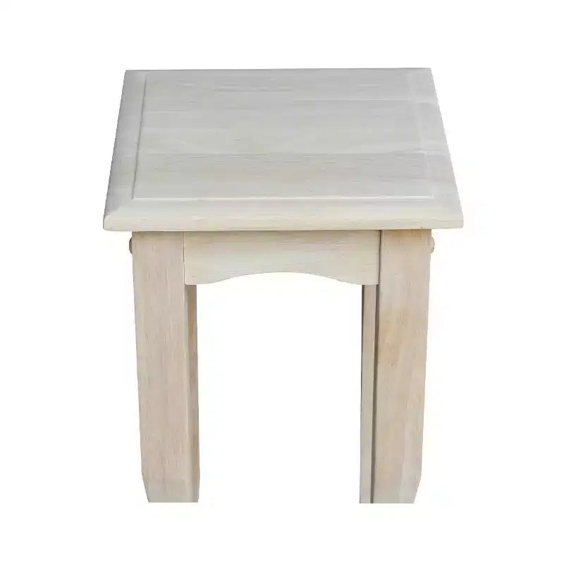 Unfinished Solid Wood Tea Table 21"-30"