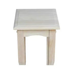 Table à thé en bois massif non fini de 53 à 76 cm