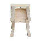 Table à thé en bois massif non fini de 53 à 76 cm