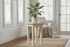 Table à thé en bois massif non fini de 53 à 76 cm