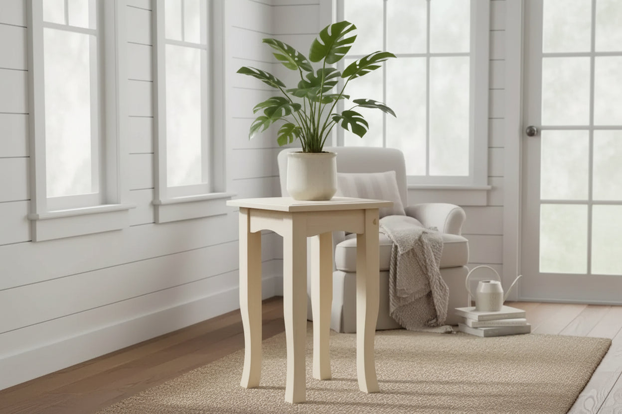 Unfinished Solid Wood Tea Table 21"-30"