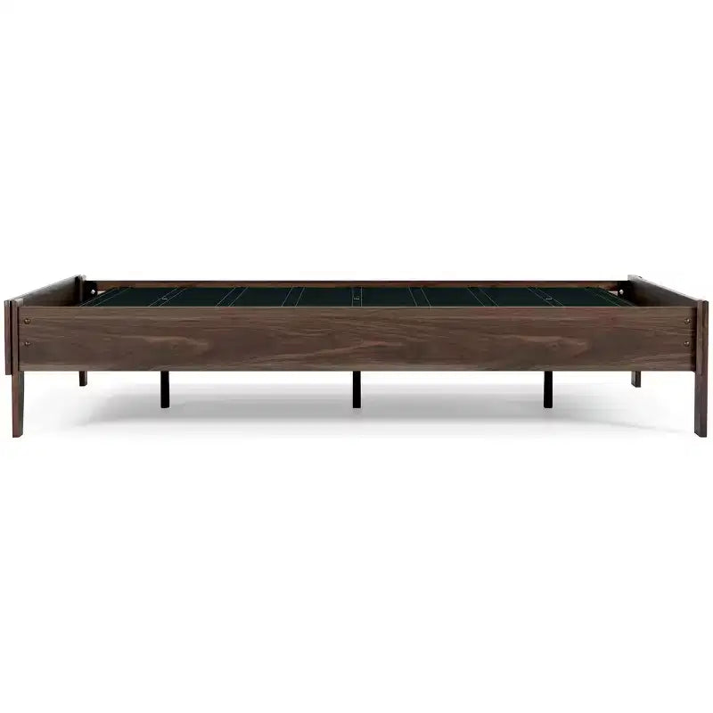 Wood Platform Bed Mocha Full/Queen