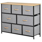 Commode de rangement à 8 tiroirs avec cadre en acier, 3 niveaux