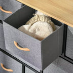 Commode de rangement à 8 tiroirs avec cadre en acier, 3 niveaux