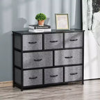 Commode de rangement à 8 tiroirs avec cadre en acier, 3 niveaux