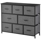 Commode de rangement à 8 tiroirs avec cadre en acier, 3 niveaux