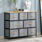 Commode de rangement à 8 tiroirs avec cadre en acier, 3 niveaux