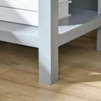 Table d'appoint en bois avec tiroir et étagère inférieure 22"