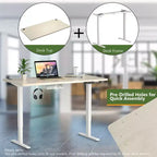 Plateau de table universel en bois pour cadre de bureau standard et debout 48"x30"