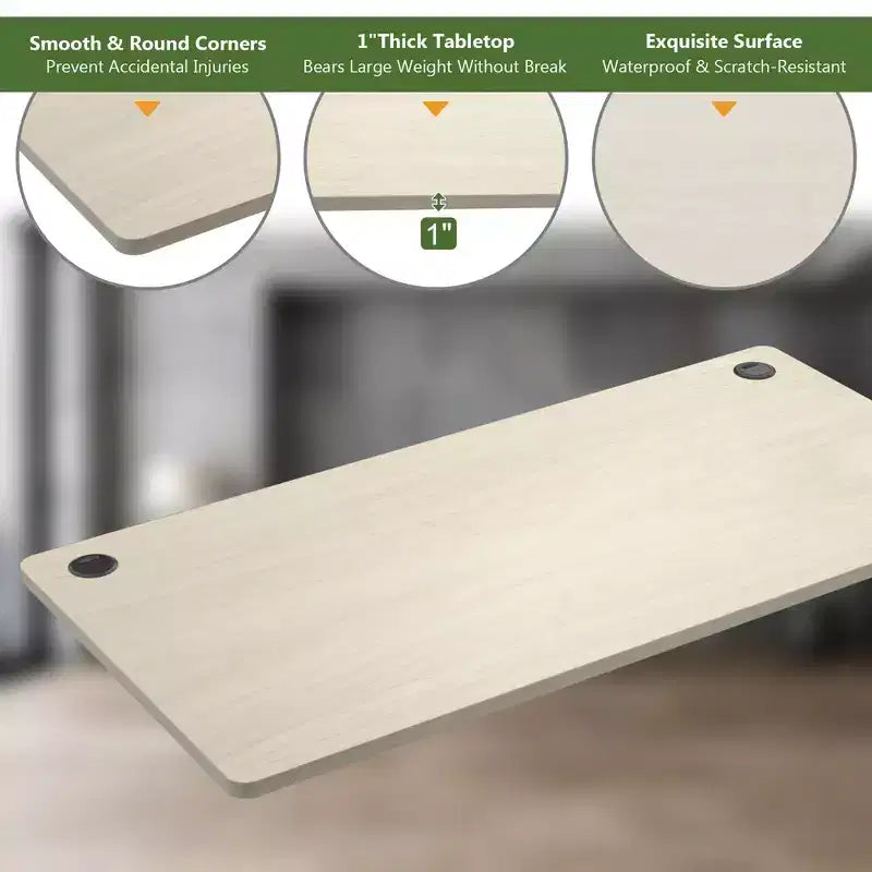 Wood Universal Tabletop for Standard and Standing Desk Frame 48"x30"