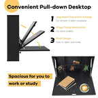 Bureau flottant pliable mural 24" en bois et métal