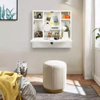 Bureau flottant pliable mural 24" en bois et métal
