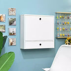 Bureau flottant pliable mural 24" en bois et métal