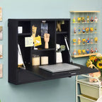 Bureau flottant pliable mural 24" en bois et métal