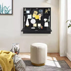 Bureau flottant pliable mural 24" en bois et métal