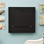 Bureau flottant pliable mural 24" en bois et métal